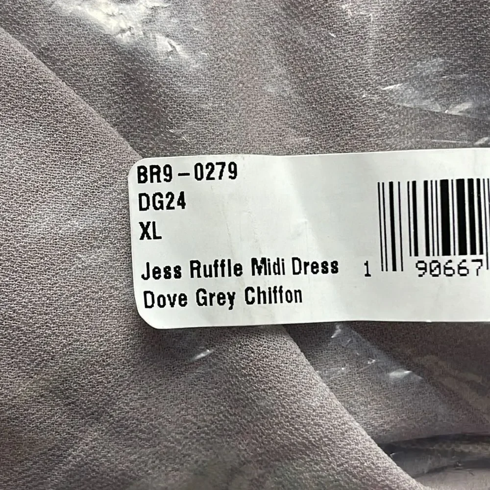 NWT Show me your MuMu Jess Ruffle Midi dress size XL - Picture 3 of 6